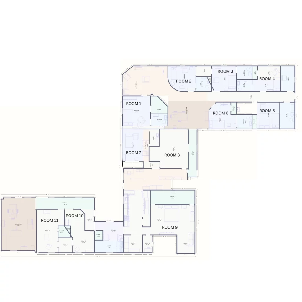 Olimpia’s Senior Care facility floor plan